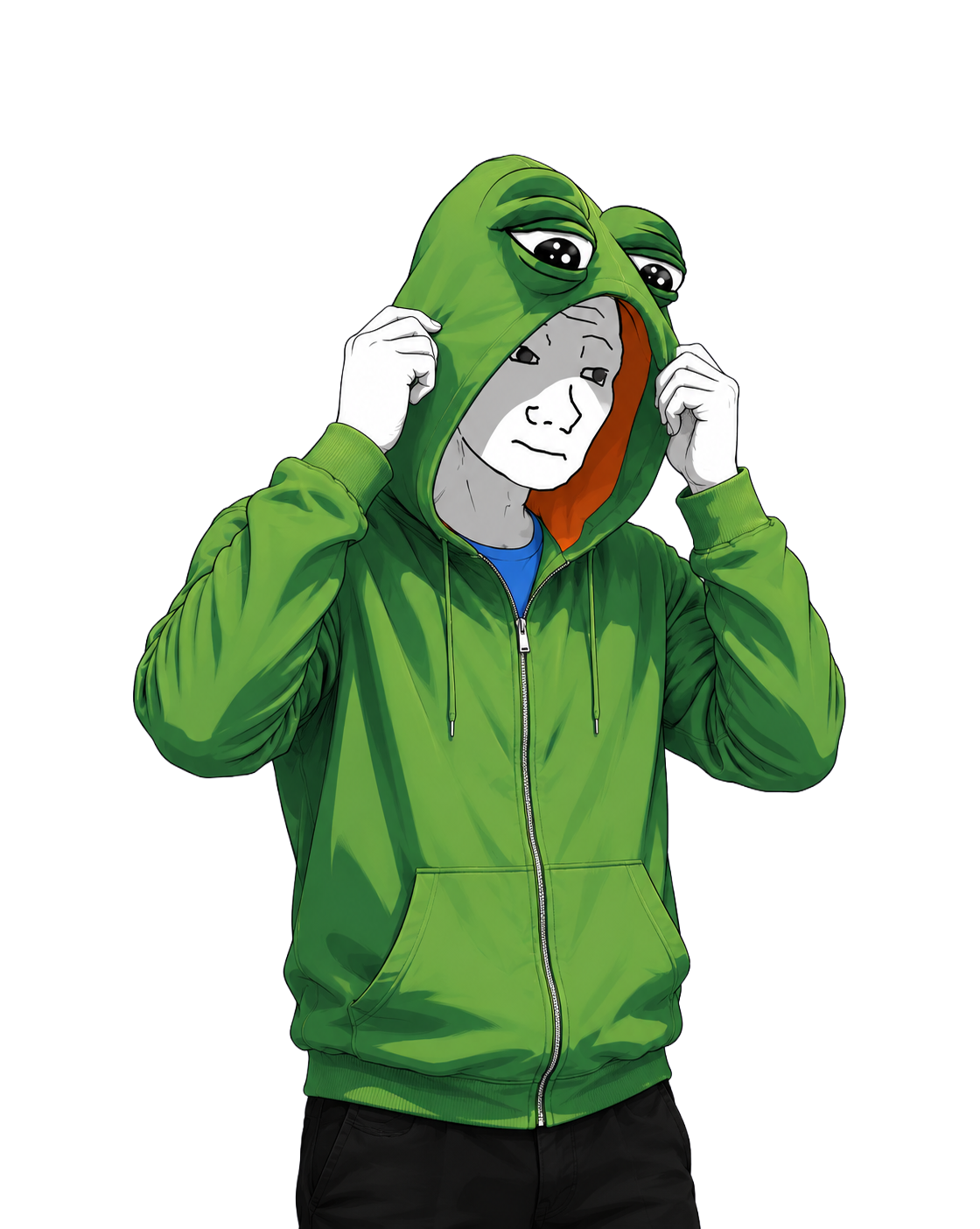 Model wearing the hoodie